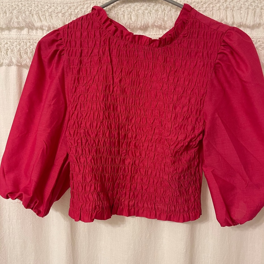 H&M Pink Ruffle Top